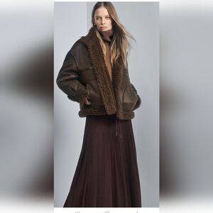 Zara ZW COLLECTION LONG BOX PLEAT SKIRT(XS)